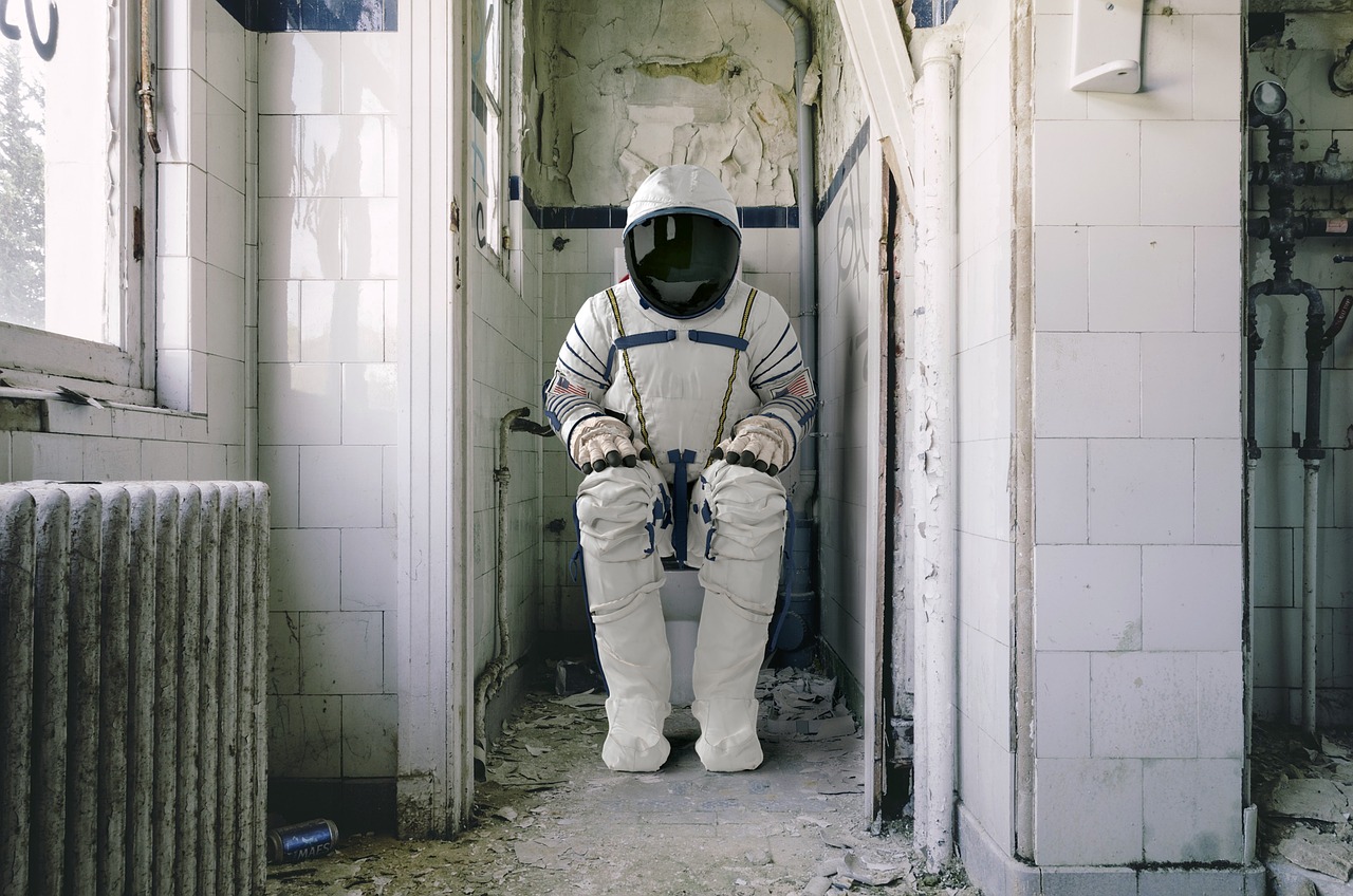 Astronauta en WC